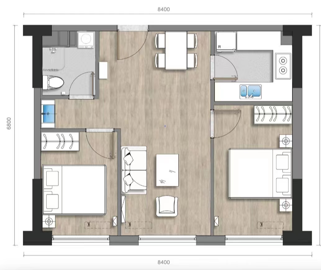 优选温馨两房 · 泊寓|院儿-高立庄社区