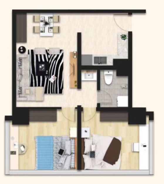 稀缺两室一厅 · 泊寓中北二店