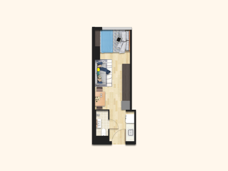 标准飘窗B户型 · 泊寓-α景芳店